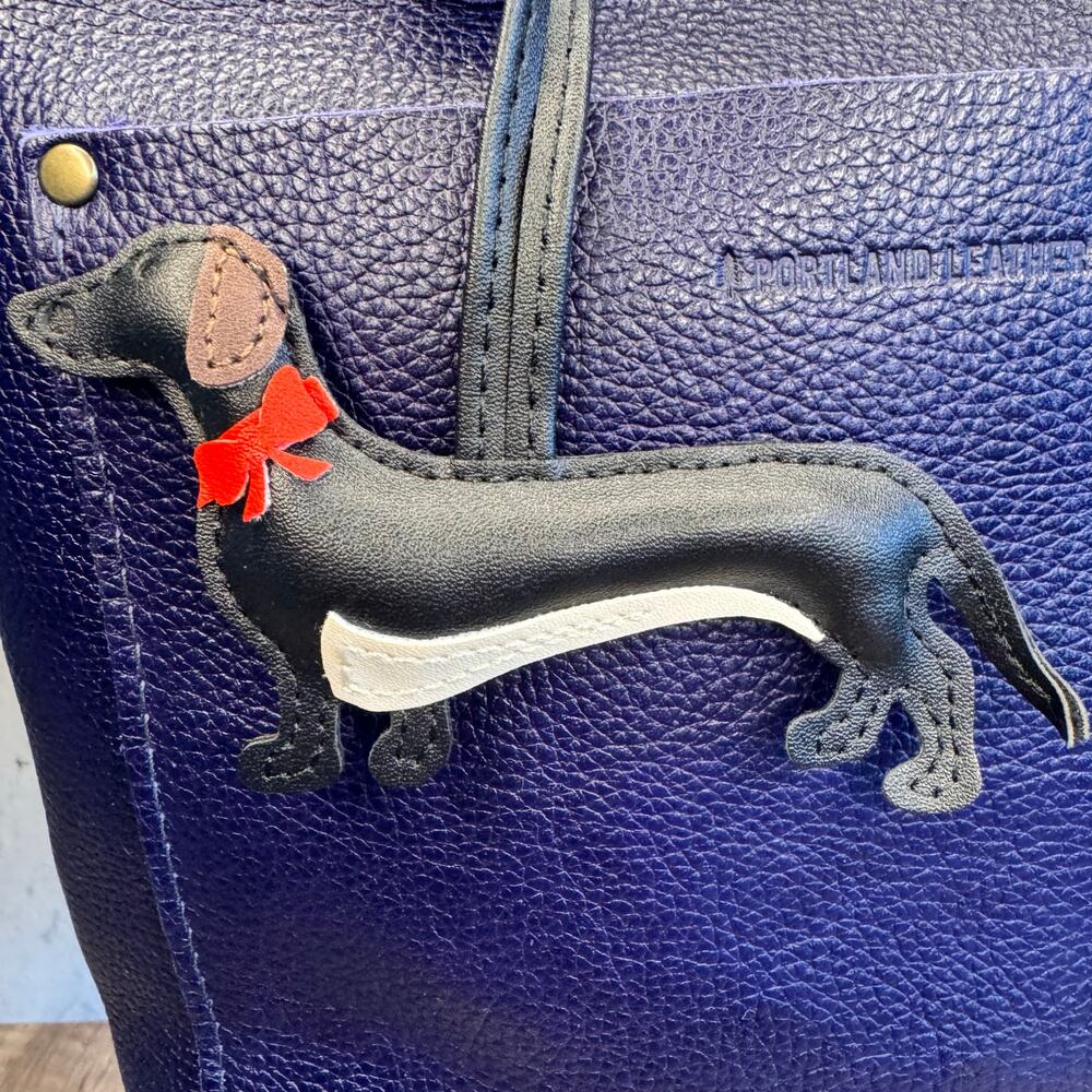 Black Wiener Dog Bag Charm Doxie Bag Charm Daschund Purse Charm Dog Lover - Picture 4 of 6
